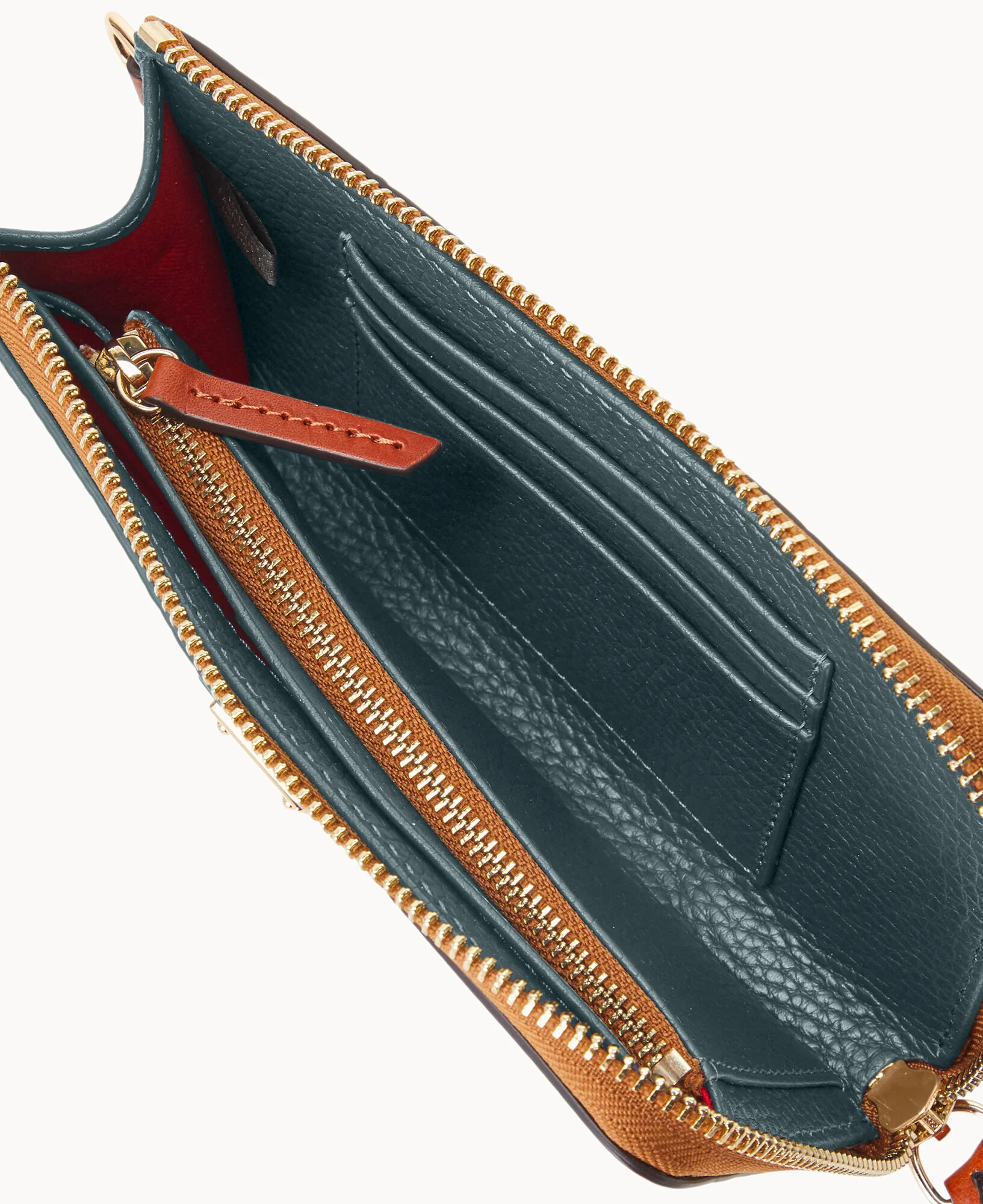 Pebble Grain Folded Zip Wristlet - Image 36